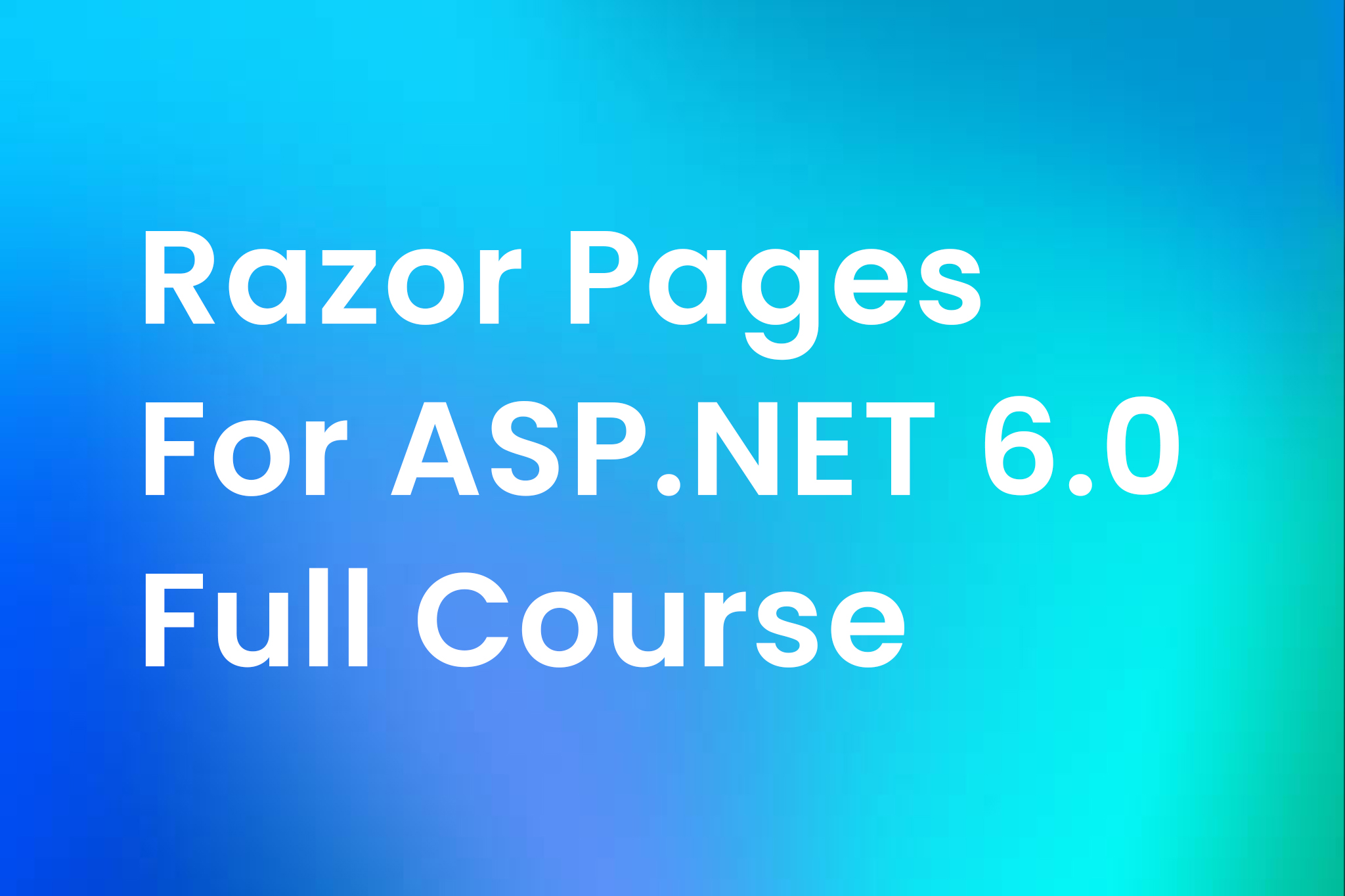 Introduction to ASP.NET Core Razor Pages (.NET 6)